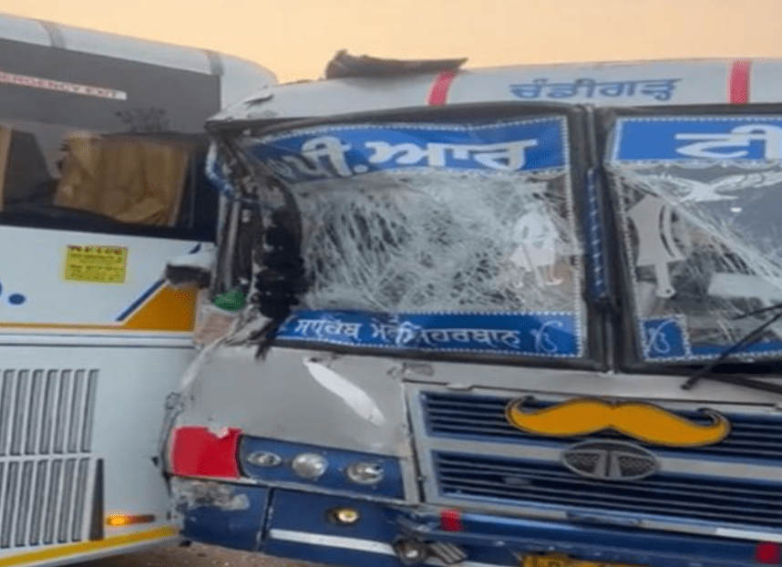 PRTC and Indo-Canadian bus collide
