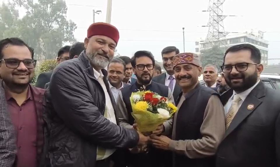 MP Anurag Thakur reaches Jalandhar