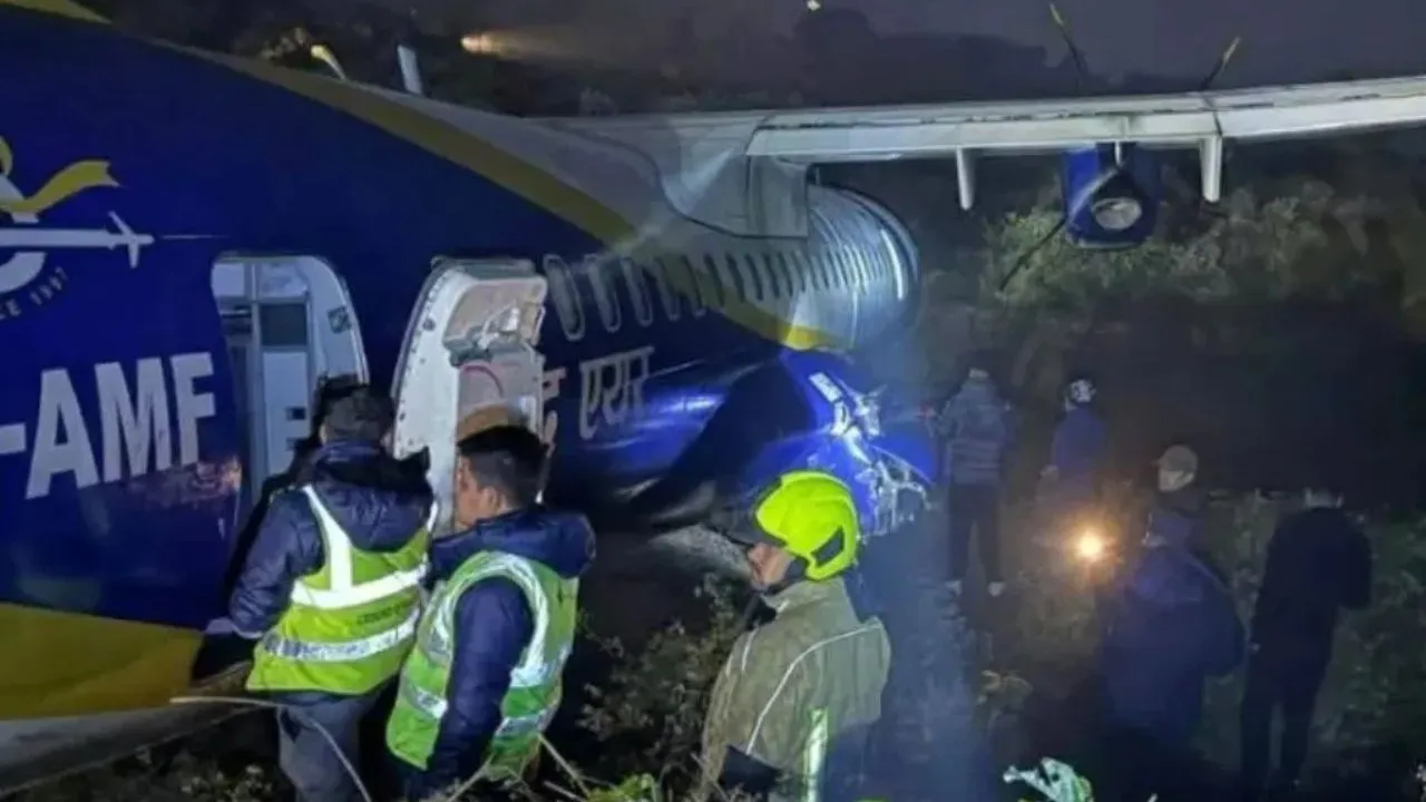 A plane crash occurred at Bhadrapur Airport in Nepal