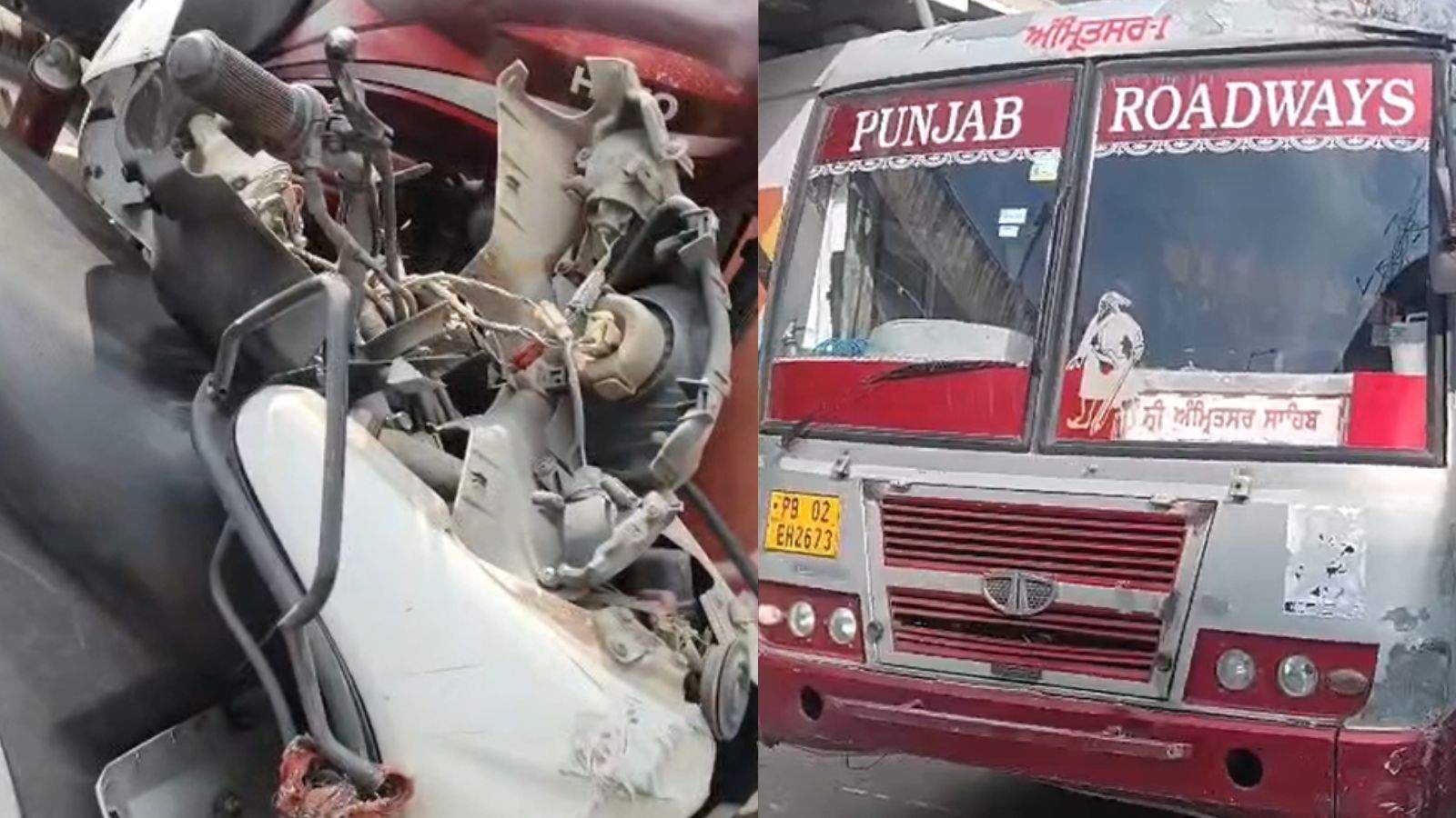 One killed in collision between government bus and Activa at Jalandhar BSF Chowk