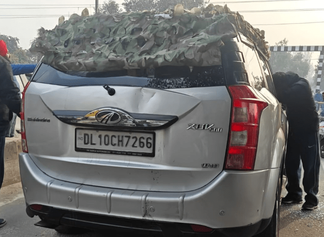 A car driver rammed into several vehicles near Guru Nanakpura Gate in Najalandhar, people ran to save their lives.