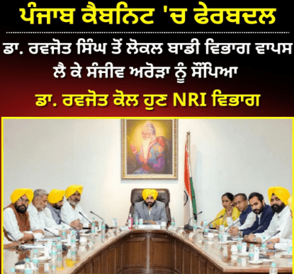 BREAKING - Big reshuffle in Punjab Cabinet, these ministers get new departments