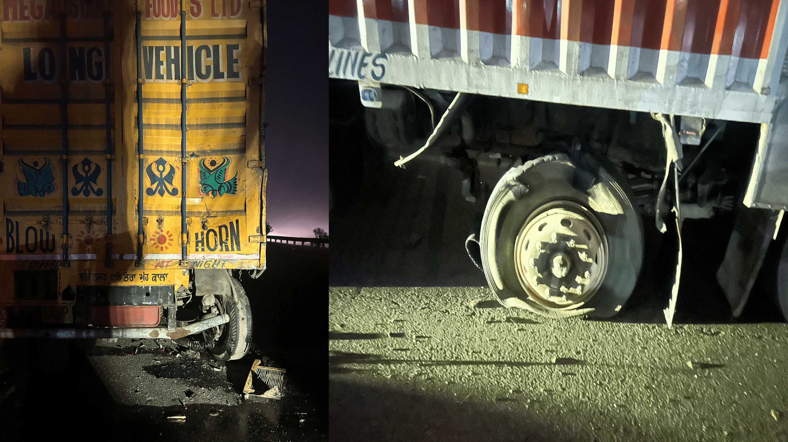 Jalandhar: Due to dense fog, a terrible collision between a truck and a pickup on the National Highway