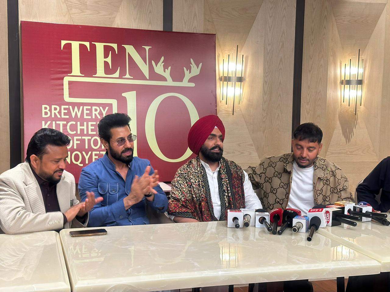 Ten 10 Restaurant grand launch in Jalandhar, attended by star cast of Punjabi film 'Bambukat 2'