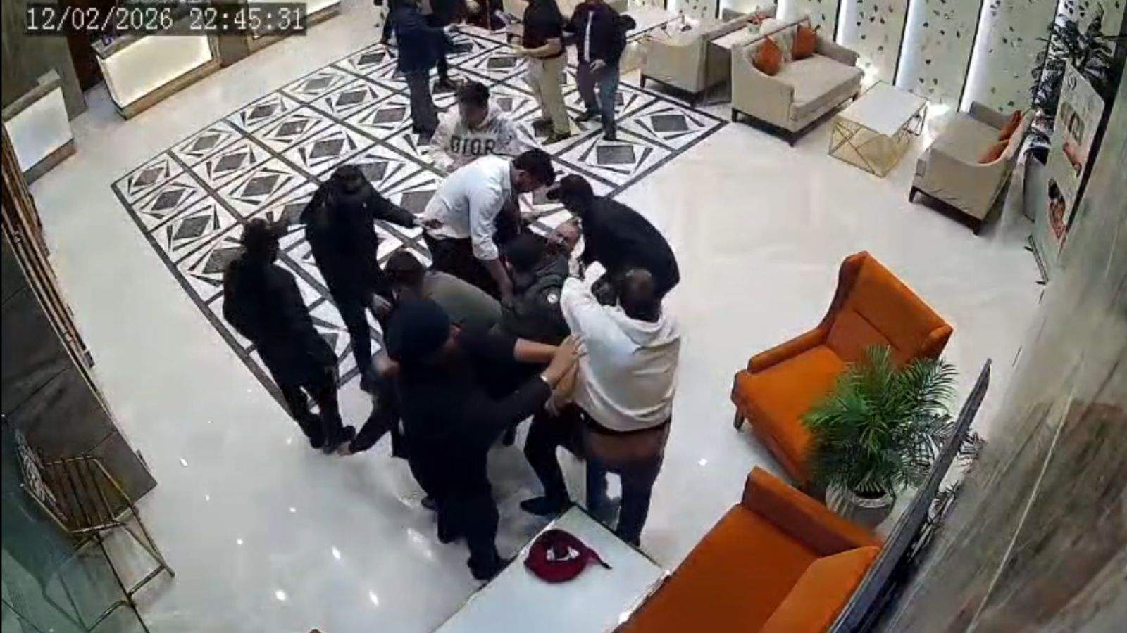 Fight broke out at Mariton Hotel in Jalandhar, incident captured on CCTV