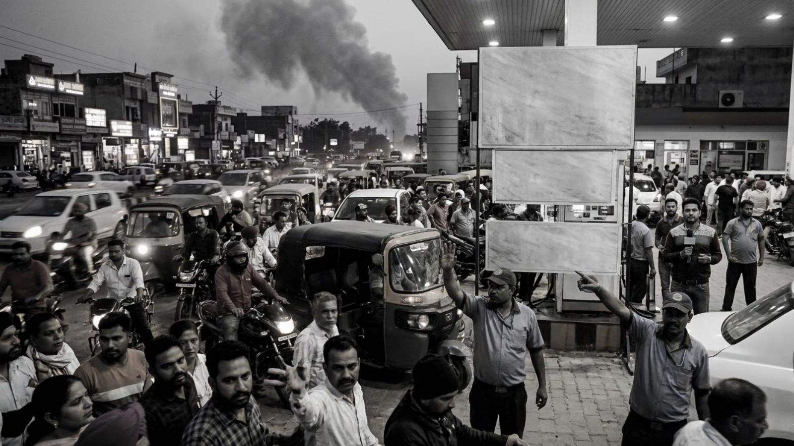 Concerns over global oil supply increase, long queues at petrol pumps