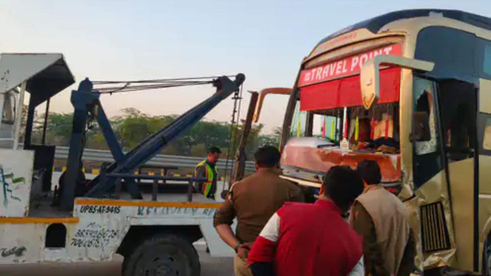 Hathras Yamuna Expressway Accident Eco Car Bus Collision