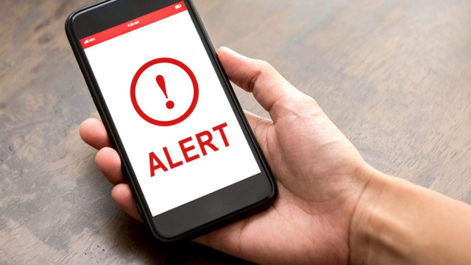 Alert messages are coming to people's mobile phones, warning of strong winds