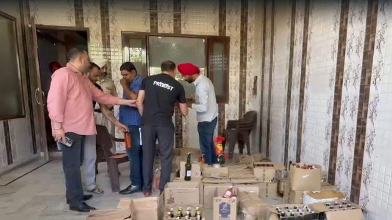 Police and Excise Department raid Raju Chauhan's house in Jalandhar