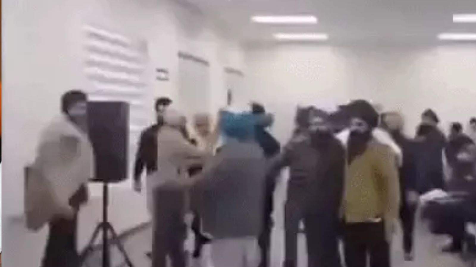 A scuffle broke out between two groups at a gurdwara in Surrey, Canada.