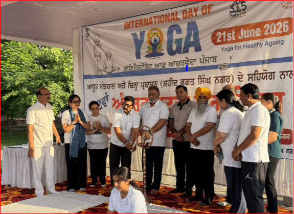 The Art of Living celebrated the 12th International Yoga Day with great enthusiasm in Nawanshahr.