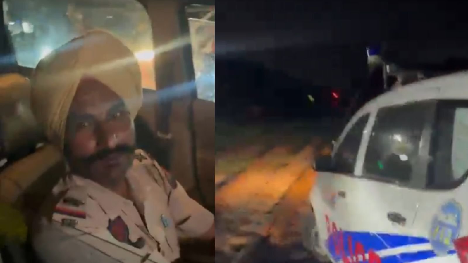 Amritsar Policeman Allegedly Drives PCR Van Onto Railway Track in Intoxicated State, Video Goes Viral