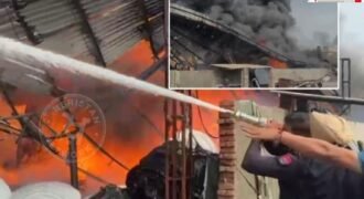 Massive fire breaks out in mattress factory in Jalandhar, worker dies with 70% burns