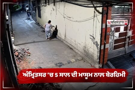 Brutality against an innocent 5-year-old girl in Amritsar; slapped six times in the street! Incident captured on CCTV.